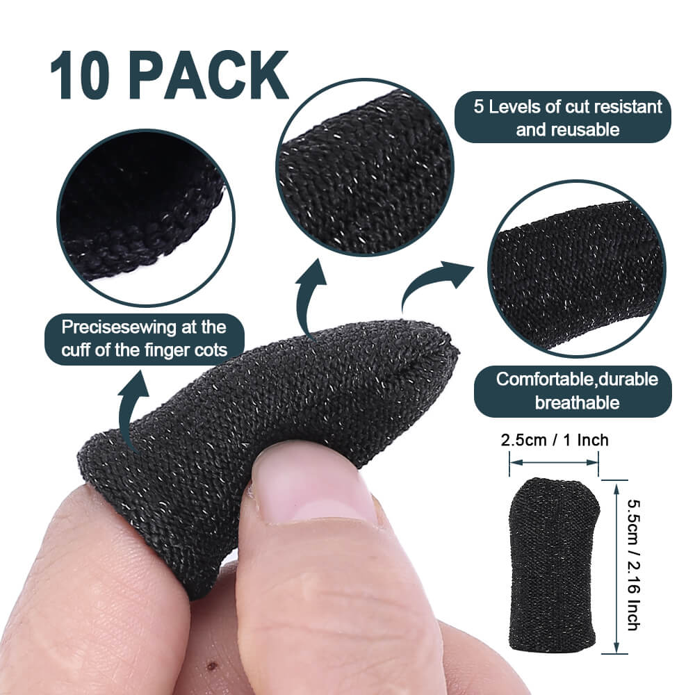 Hanboost Cut Resistant Finger Sleeve Protectors for Cutting Task