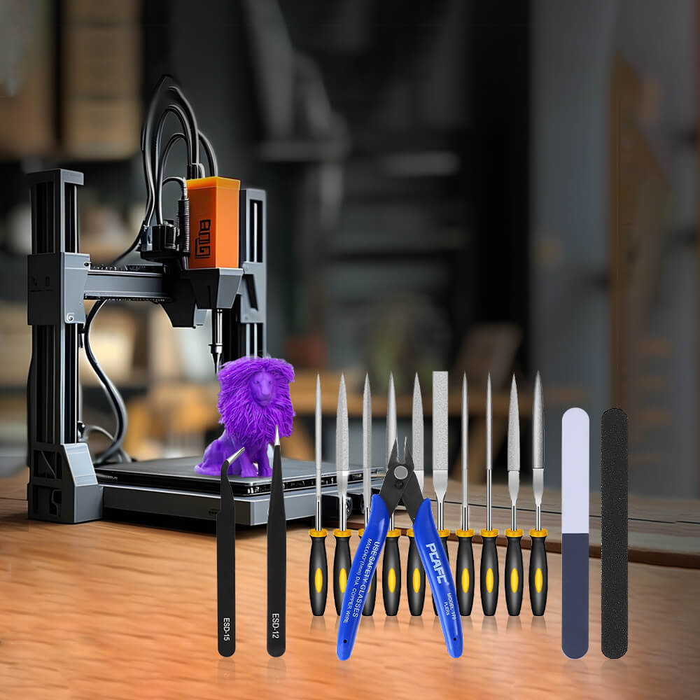 Hanboost 3D Print Accessory Kit for Cleaning, Finishing 3D Prints Model