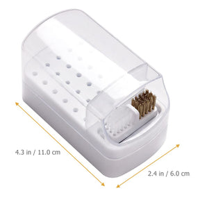 30 Holes Grinding Head Bit Organizer With Cleaning Brush